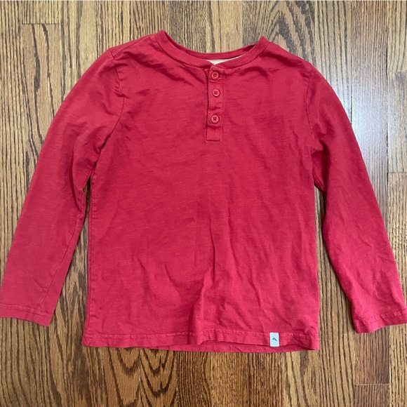 Tommy Bahama Boys Red 3 Button Pullover Shirt Size 7/8 - Picture 1 of 7